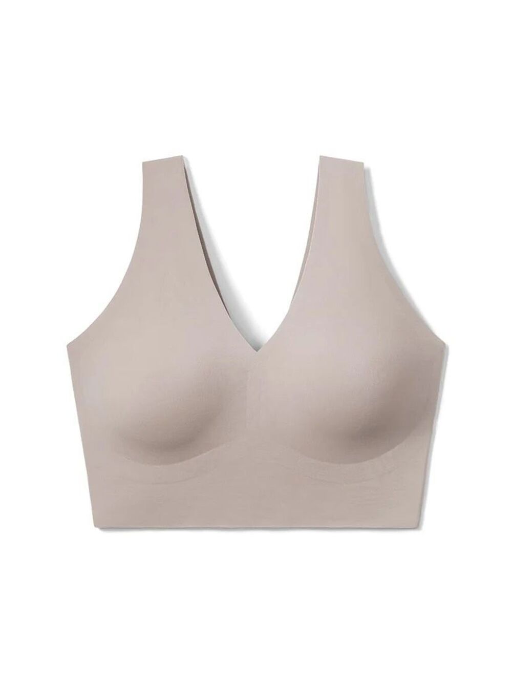 True & co $52 v-neck bra wireless gray women's XL NWT